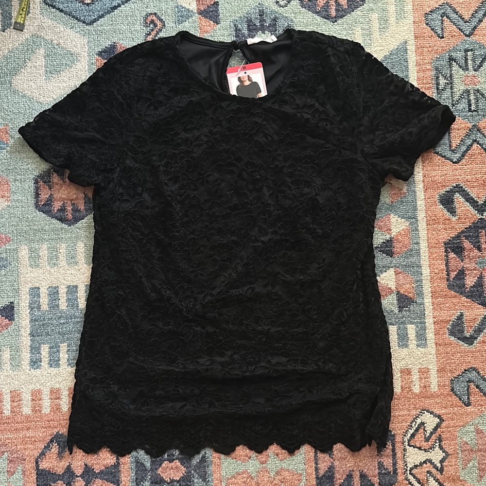 NWT • teddi rose • velvet lace top